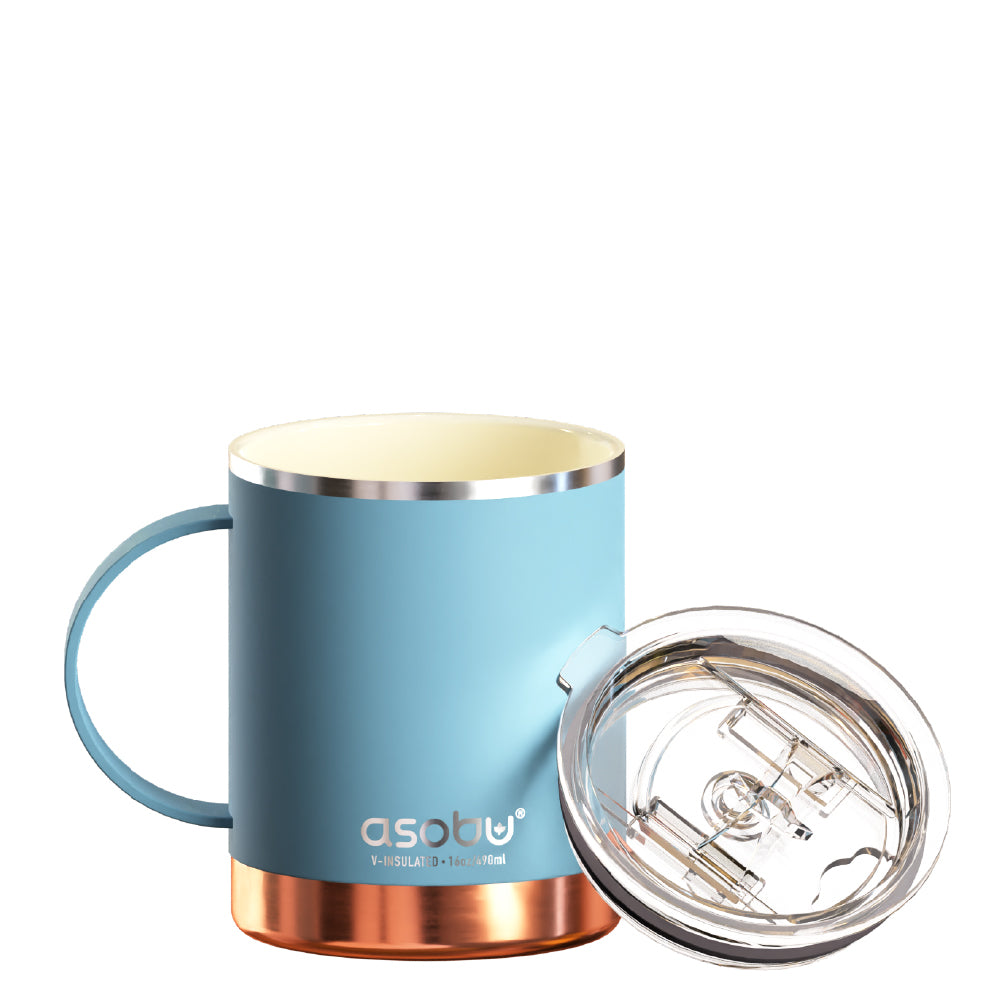 Asobu Puramic Stainless Steel Ceramic Inner Coated Double Insulated Ultimate Mug/Cup 400ML