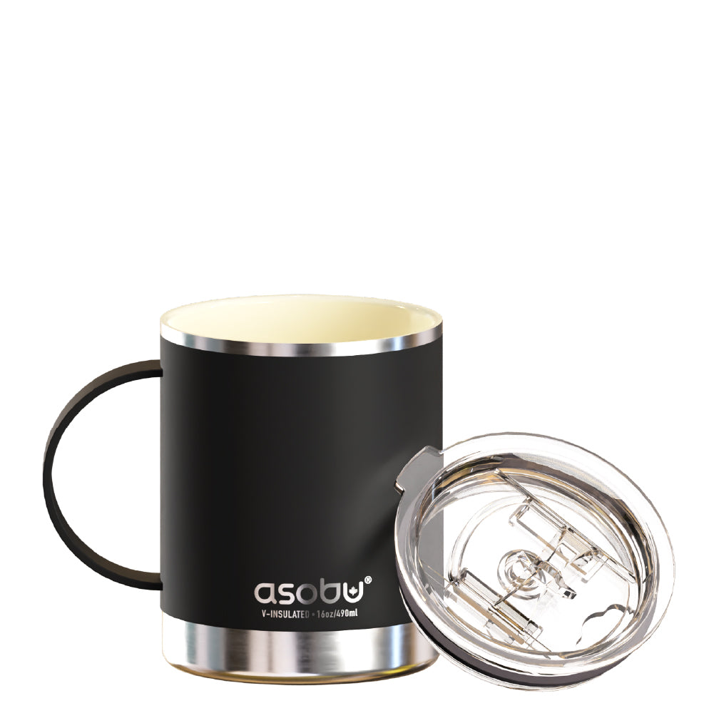 Asobu Puramic Stainless Steel Ceramic Inner Coated Double Insulated Ultimate Mug/Cup 400ML