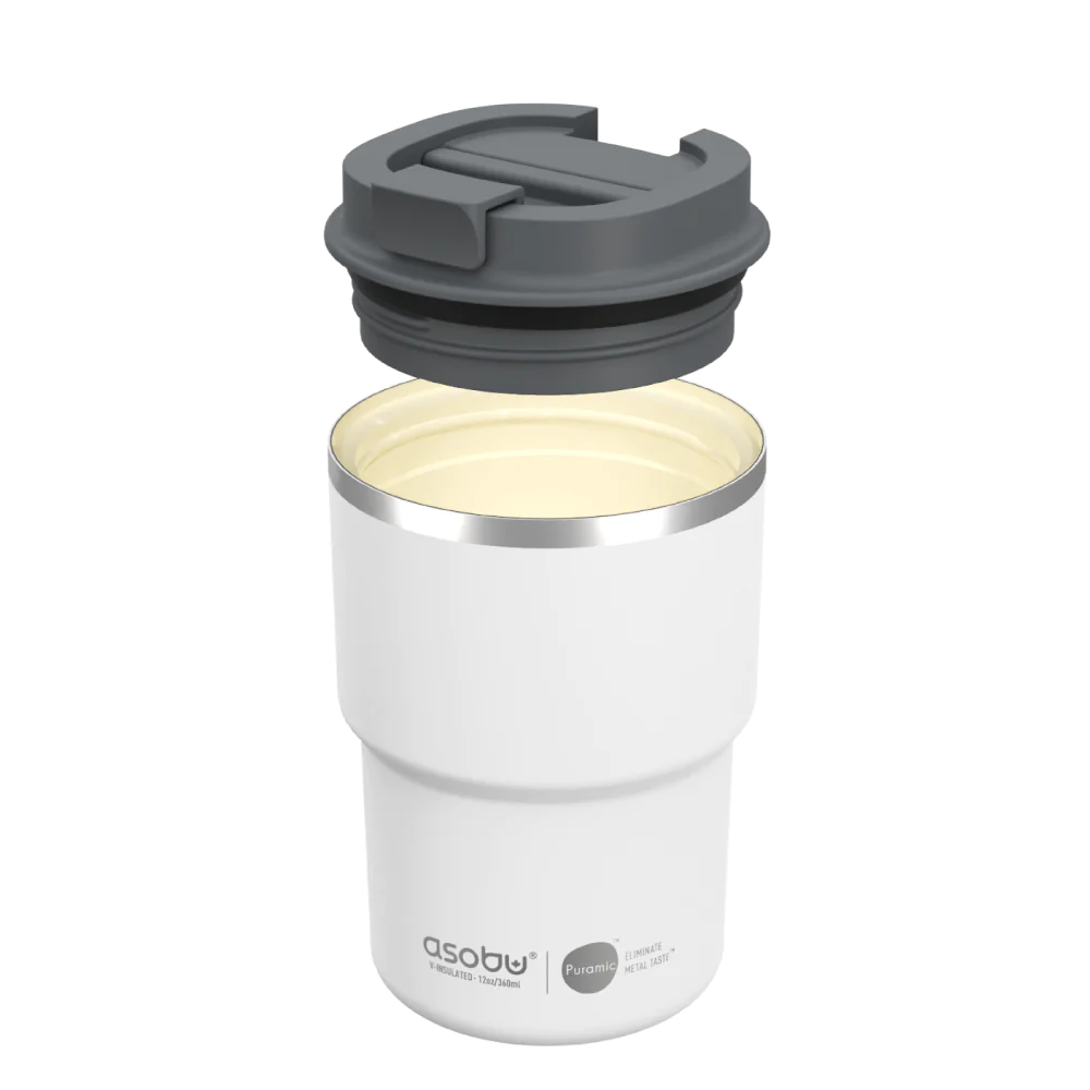 Asobu Stainless Steel Double Insulated Mini Pick-Up Mug/Cup 355ML (Puramic Series Available)