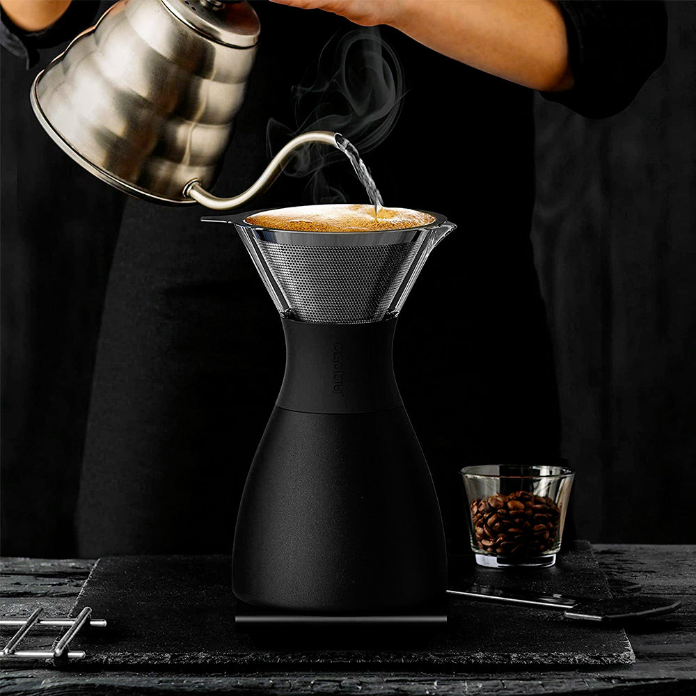 Asobu Stainless Steel Filter Insulated Pour Over Hot Brew Coffee Maker 1.1L