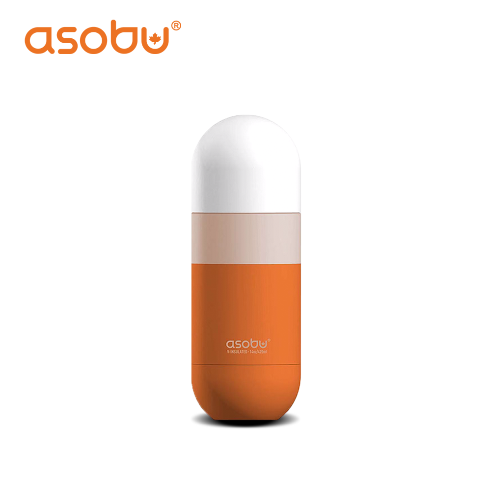 Asobu Stainless Steel Double Insulated Orb Water Bottle 420ML (Puramic Option Available)