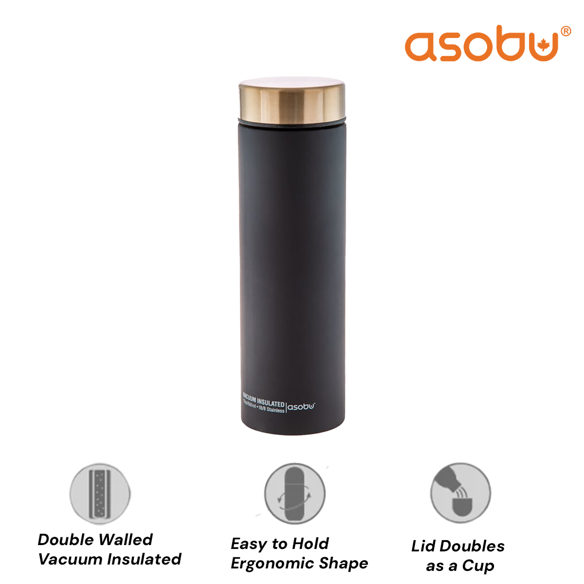 Asobu Le-Baton Stainless Steel Double Insulated Travel Bottle 500ML